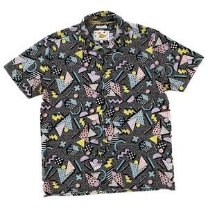 OH SNAP! Stretch By Drill Clothing Shirt Men's Large Retro Graphic Shirt NWOT